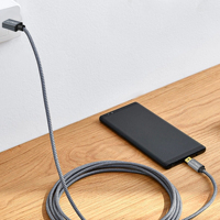 Cable mini USB, cable de carga de cargador trenzado duradero de 2 a mini-b para GPS de Garmin, controlador PS3, cámara Canon, para el uso en el hogar,