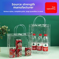 Sacs fourre-tout transparents en PVC de Wenzhou en stock, sacs cadeaux, pochettes souvenirs et emballages pour cadres photo ; Fermeture à pression disponible pour la vente en gros