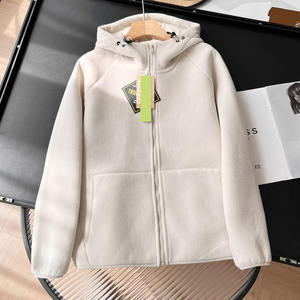 Chaqueta con Capucha para Hombre, de Forro <span class=keywords><strong>Polar</strong></span> de Doble Cara, Resistente al Viento, Cálida, con Cierre Completo y Logotipo Bordado Personalizado, Venta al Por Mayor - Product Image 3