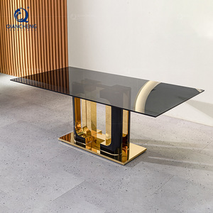 Muebles de Lujo Elegantes, Diseño Moderno, Juego de Mesa de Comedor Plegable Portátil para 2 Personas, Mesa <span class=keywords><strong>Botega</strong></span> Dorada - Product Image 4