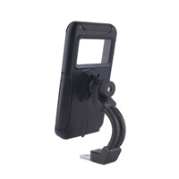Support de téléphone étanche pour scooter, vélo, moto, fixation sur miroir ou guidon, flexible, pour téléphones de 4,7'' à 6,7'', avec pochette