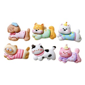 Statuette in Resina Ecologica Fatte a Mano di Animali Kawaii, Gatti e Cani in Corsa, Ciondoli Sottili per Fai da <span class=keywords><strong>Te</strong></span>, Fibbie per Scarpe, Tazze d'Acqua, Accessori per Capelli - Product Image 5