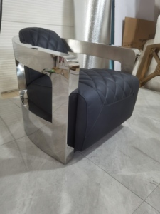 Aviator <span class=keywords><strong>Retro</strong></span> Endüstriyel Deri Şezlong Koltuk Oturma Odası Yatak Odası Yemek Odası İçin - Product Image 5