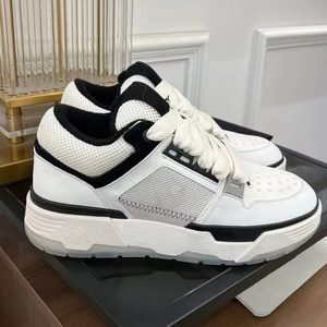 New Style <b>Height</b> <b>Increasing</b> Sporty High-Top <b>Shoes</b> Perforated Toe Shock Embossed Logo Leather Upper Mesh Lining Rubber Midsole Am - Product Image 3