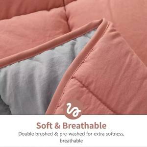 Set Sprei Mewah Ukuran King <span class=keywords><strong>3</strong></span>-Piece Custom Grosir, Super Lembut Bahan Microfiber, Modern Polos Isi Polyester Berkualitas - Product Image 4