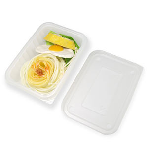 กล่องอาหารกลางวันพลาสติกแบบใช้แล้วทิ้งทรงสี่เหลี่ยมผืนผ้า ขนาด 800 มล. ผลิตจากพลาสติก PP รีไซเคิลได้ พร้อมฝาปิด ขายส่ง - Product Image 4