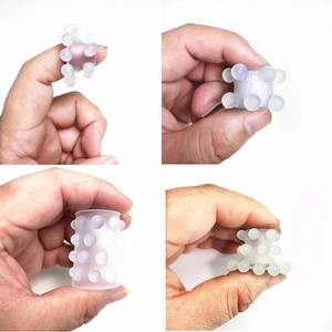 Anillo de silicona para pene, juego de 4 estilos, impermeable, retrasa la eyaculación, juguete sexual masculino para adultos. - Product Image 2