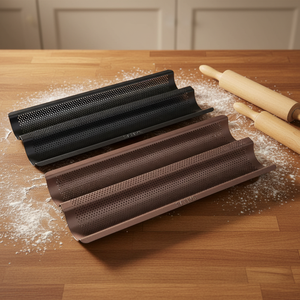 ถาดอบขนมปัง 2 ชั้น และ 3 ชั้น ทำจากเหล็กกล้าคาร์บอน เคลือบ PTFE ใช้ซ้ำได้ ปลอดภัยสำหรับเครื่องล้างจาน - Product Image 6