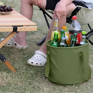 Buiten Opvouwbare En Uitbreidbare Emmer Reizen Auto Wateropslagtank Voor Camping Picknick Wasserij-Keuken Essentiële Emmer Bag