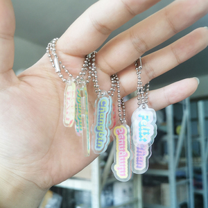 <b>Anime</b> Spot Stray Kids Le-Star New Special Name Bar <b>Keychain</b> Pendant Accessories Star Surrounding Plastic UV Printing Promotion - Product Image 2