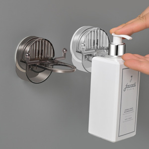 Whirlwind Suction Cup Hook Stainless Steel Round Detachable Soap Dish For Bathroom Kitchen Wall Storage - Product Image 1