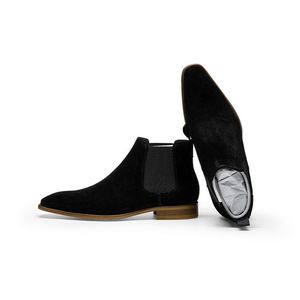 รองเท้าบูทข้อเท้าผู้ชายสไตล์ใหม่ ดีไซน์ทันสมัย สีน้ำตาลหนังกลับ สำหรับฤดูหนาว เหมาะสำหรับใส่เดินเล่น สวมใส่สบาย คุณภาพสูง ผลิตตามสั่ง - Product Image 4