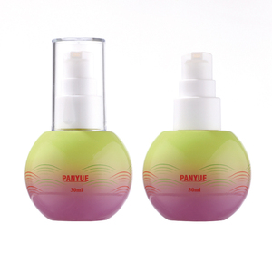 Flacon d'<span class=keywords><strong>essence</strong></span> en verre sphérique mignon de 30 ml avec revêtement de couleur dégradée, flacon compte-gouttes en verre dégradé rond avec <span class=keywords><strong>t</strong></span>ête de pompe multiple - Product Image 5