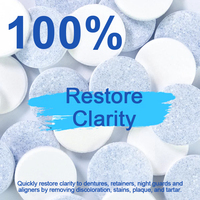 Remove Plaque Custom Logo Flavor Mouthguard Aligner Retainer Cleaner 30 Peach Minty 120 Denture Cleaning Effervescent Tablets