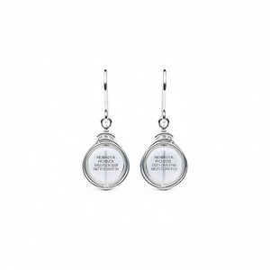 Orecchini pendenti Nidbaccas con cristalli bianchi, montatura in argento 925, stile minimalista, da donna, per tutti i giorni - Product Image 1