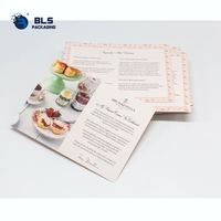 Cartes d'insertion personnalisées avec logo OEM, motif étoile rose élégant, pour le service client de la marque de boulangerie Scone