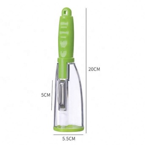 Pelapatate Multifunzione Portatile in Acciaio Inox con Manico in Plastica per Frutta e Verdura - Product Image 2