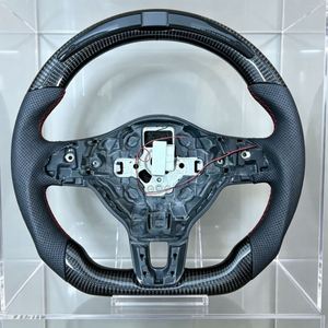 ขายส่งพวงมาลัยคาร์บอนไฟเบอร์แท้ของ Volkswagen สำหรับ Golf MK6 GTI R <span class=keywords><strong>Scirocco</strong></span> Passat Tiguan - Product Image 1