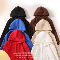 Sweat à capuche épais en molleton bouclé pour homme, personnalisable, unisexe, vierge, coupe ample