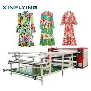 Prensa de transferencia de calor multifunción rotativa automática, 100-120 m/h, impresora de sublimación para rollo de tela, máquina textil