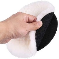Disque de ponçage en laine de haute qualité avec support auto-agrippant, tampons de polissage en laine, roue de polissage pour perceuse-polisseuse