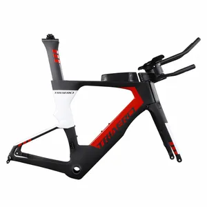 ICAN bisikletleri toptan triatlon UD/3K örgü boyalı renkli stokta karbon Fiber TT bisiklet iskeleti