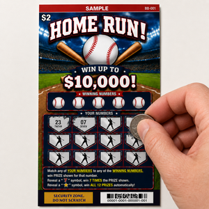Billets de loterie à gratter sur le thème du baseball, anti-contrefaçon, nouveau design, vente en gros - Product Image 2