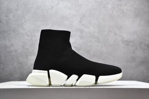 Venta directa de fábrica de zapatillas deportivas transpirables de alta calidad, de marca de diseñador de lujo, para uso casual, zapatillas de running negras de punto. - Product Image 2