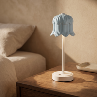 Lampe de table LED personnalisée en céramique blanche, à capteur tactile, rechargeable, à intensité variable, alimentée par batterie, pour restaurant, mariage, décoration