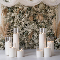 Décorations de table pour événements de mariage Matti's Centre Pieces : fleurs et bougies LED