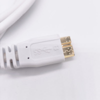 Cable Adaptador USB 3.0 Micro B Macho, Conector en Ángulo Recto, Conductor de Cobre Niquelado y Recubierto de PVC, Trenzado, 10M, 3A, Carga Rápida