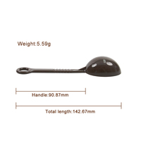 Offre Spéciale – Mini Cuillères Créatives pour Hôtels, Idéales pour Poudre de Fruits, Cuillères Perle, Cuillères à Café en Plastique Noir à Long Manche