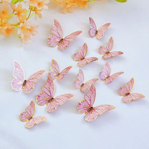 Wholesale 3D Acrylic Butterfly <b>Wall</b> <b>Stickers</b> PVC Stick Decals for Living Room Bedroom Home Decoration - Product Image 3