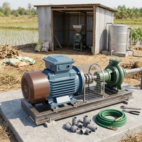 Motor Eléctrico Asíncrono Trifásico de 1.1KW 1.5HP IE3 de Alta Eficiencia, IP55, Aluminio, Montaje B3 B5 para Bomba y Ventilador
