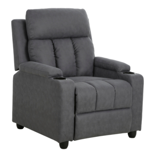 Poltrona <span class=keywords><strong>reclinabile</strong></span> moderna in tessuto SX-81419H con portabicchieri, imbottitura in schiuma ad alta densità e telaio in legno con molle insacchettate - Product Image 1