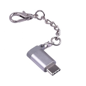 2A <span class=keywords><strong>Micro</strong></span> <span class=keywords><strong>Usb</strong></span> 2,0 5 Pin hembra <span class=keywords><strong>a</strong></span> <span class=keywords><strong>Usb</strong></span> <span class=keywords><strong>tipo</strong></span> <span class=keywords><strong>C</strong></span> <span class=keywords><strong>Usb</strong></span> 3,0 adaptador macho <span class=keywords><strong>OTG</strong></span> con llavero para el ordenador portátil - Product Image 2
