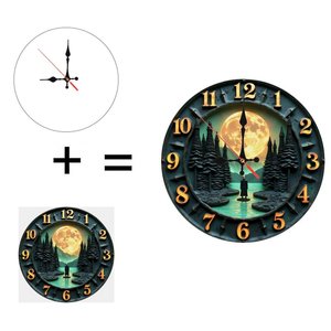 Horloge murale en bois 25x25cm avec une <span class=keywords><strong>phrase</strong></span> amusante ou à double sens pour une cuisine - Product Image 1