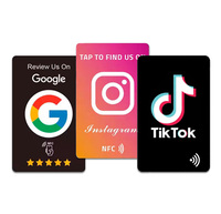 Individuell Bedruckte Dankeskarten für Bewertungen WhatsApp Instagram NFC-Karten TikTok Visitenkarten