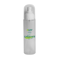 Bouteille en plastique de 200 ml, personnalisée, ronde, transparente, opaque, sous-bouteille, vaporisateur, brume pour toner, parfum, hydratant