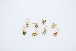 Colgante de esmeralda de piedra única Collar de piedras preciosas Mes DE NACIMIENTO Encantos de piedra Collar de piedra natal Oro laminado - Product Image 5