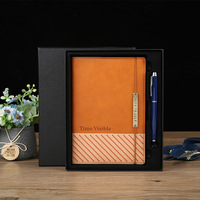 Carnet en cuir A5 personnalisé avec logo, nouveau design simple, couverture souple avec bande élastique imprimée sur le côté, pour affaires, journal intime