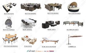 Ensemble de chaises de salle <span class=keywords><strong>à</strong></span> manger d'extérieur modernes en aluminium sans accoudoirs, style ferme, avec coussin imperméable pour hôtels, parcs et salles de réunion - Product Image 2