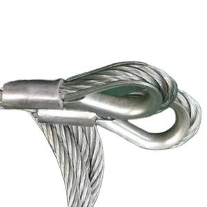 고품질 6x19+FC 전기 아연 도금 강철 와이어 로프 슬링 (심블 포함) - Product Image 2