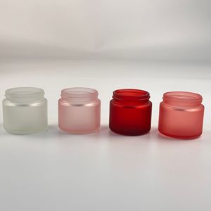 Barattolo di vetro vuoto da 2 once 30ml da 60ml colorato rotondo smerigliato resistente al bambino - Product Image 4