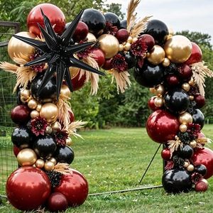 2025 di compleanno di compleanno di compleanno palloncini di ghirlanda Set di decorazioni per feste in oro rosso nero solo per cerimonia di laurea - Product Image 2