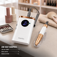 Machine à ongles professionnelle sans fil HOWYEA 40000RPM, perceuse à ongles électrique rechargeable portable pour salon de manucure