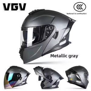 Casco Integral para Motocicleta con Logotipo Personalizado Estándar DOT <span class=keywords><strong>de</strong></span> Material ABS y Cubierta <span class=keywords><strong>de</strong></span> Doble Cara - Product Image 2