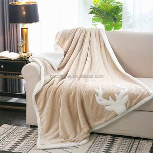 FY 2 capas personalizadas modernas Navidad laminación pegar tela apliques cabeza <span class=keywords><strong>de</strong></span> ciervo blanco para el bebé dormir uso - Product Image 3