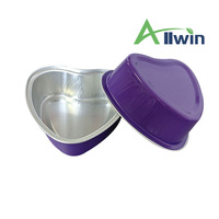 Moule à pâtisserie en aluminium en forme de cœur de 100 ml, gobelet en aluminium jetable pour fête, résistant au four, pour muffins et puddings