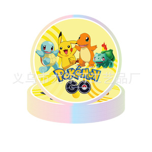Pokmon Party Supplies Disposable <b>Tablecloth</b> Paper Plate Cutlery Set Birthday Decoration Pikachu Theme 60-80 Pcs - Product Image 5